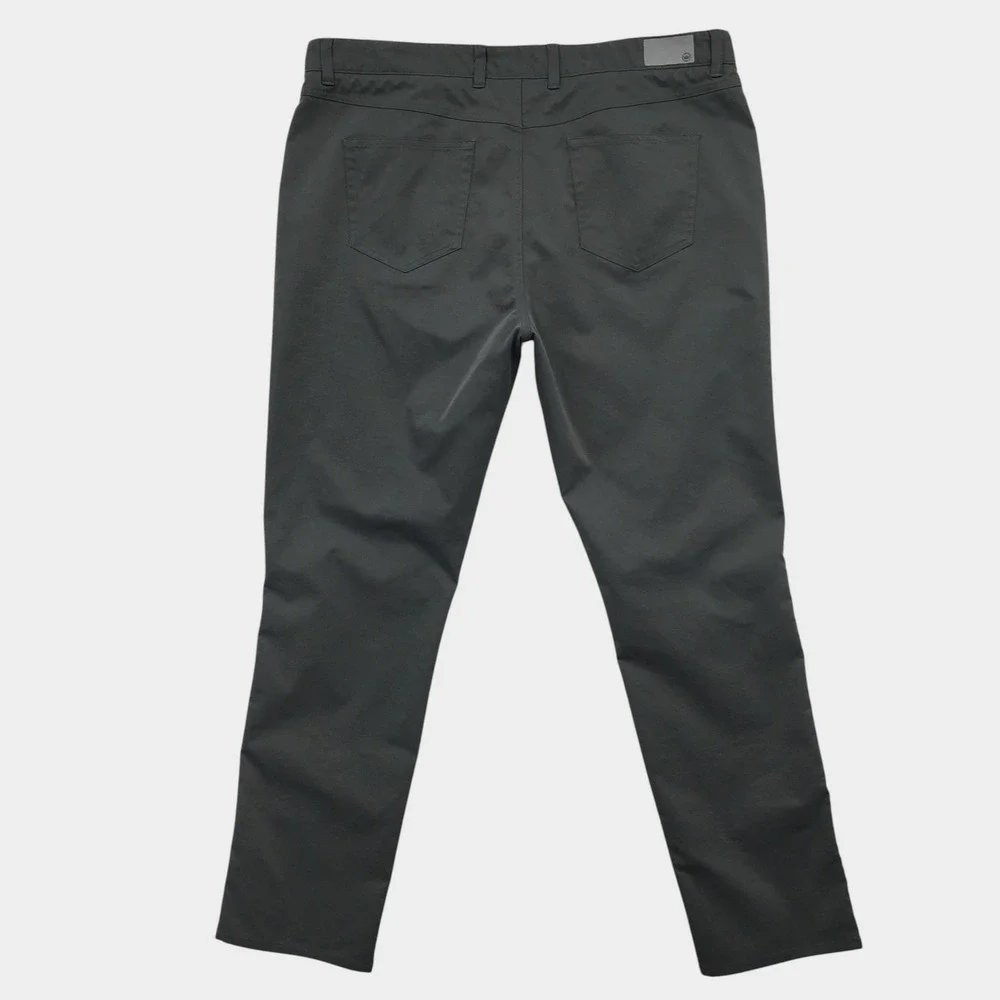Peter Millar Mens EB66 Performance Five Pocket Pants Iron Grey 40x32 Golf Chino
